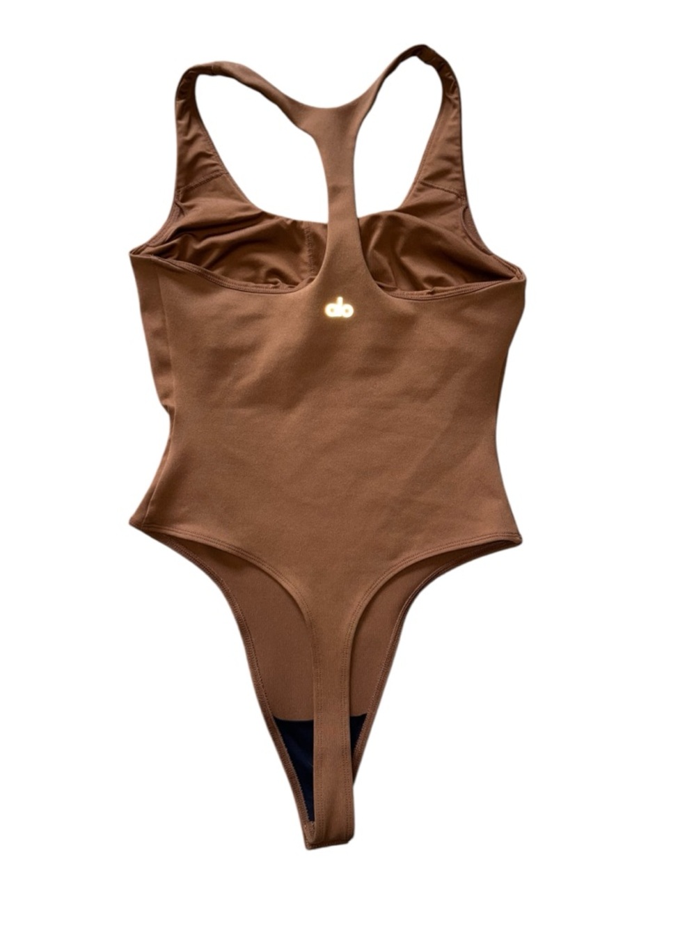 ALO Yoga Chocolate Brown Racerback Bodysuit - Picture 4 of 6